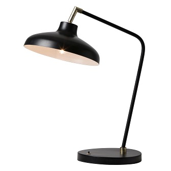 Skandynawska lampa biurkowa Pelle czarny mat